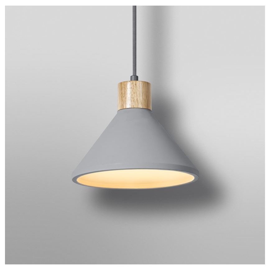Ledvance - Lámpara colgante DECOR CONCRETE 1xE27/15W/230V diá. 22 cm concreto gris