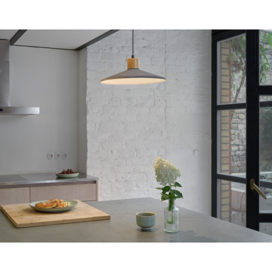 Ledvance - Lámpara colgante DECOR CONCRETE 1xE27/15W/230V diá. 32 cm concreto gris
