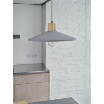 Ledvance - Lámpara colgante DECOR CONCRETE 1xE27/15W/230V diá. 32 cm concreto gris