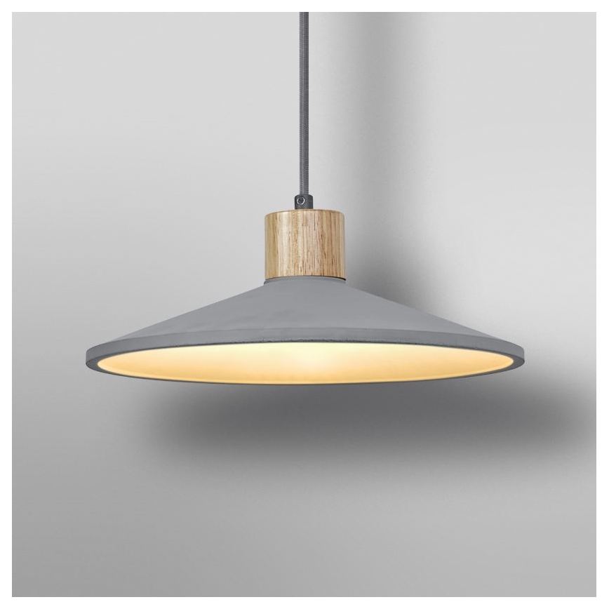 Ledvance - Lámpara colgante DECOR CONCRETE 1xE27/15W/230V diá. 32 cm concreto gris