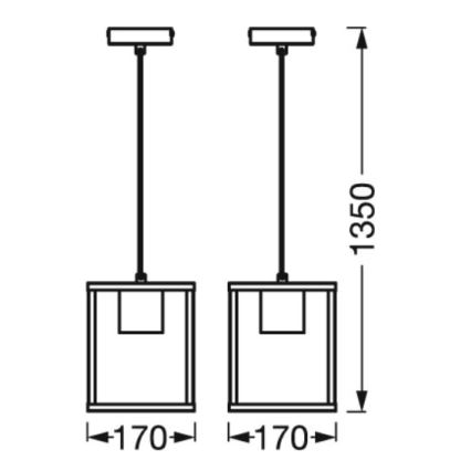 Ledvance - Lámpara colgante DECOR NAIROBI 1xE27/15W/230V árbol de caucho