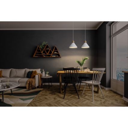 Ledvance - Lámpara colgante DECOR PLASTER 1xE27/25W/230V diá. 22 cm yeso blanco
