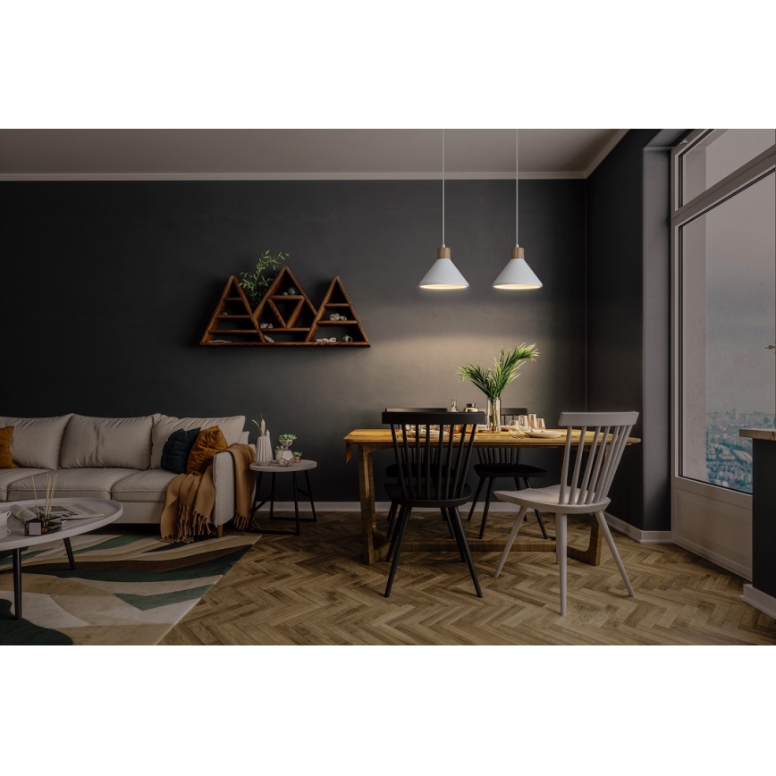 Ledvance - Lámpara colgante DECOR PLASTER 1xE27/25W/230V diá. 22 cm yeso blanco
