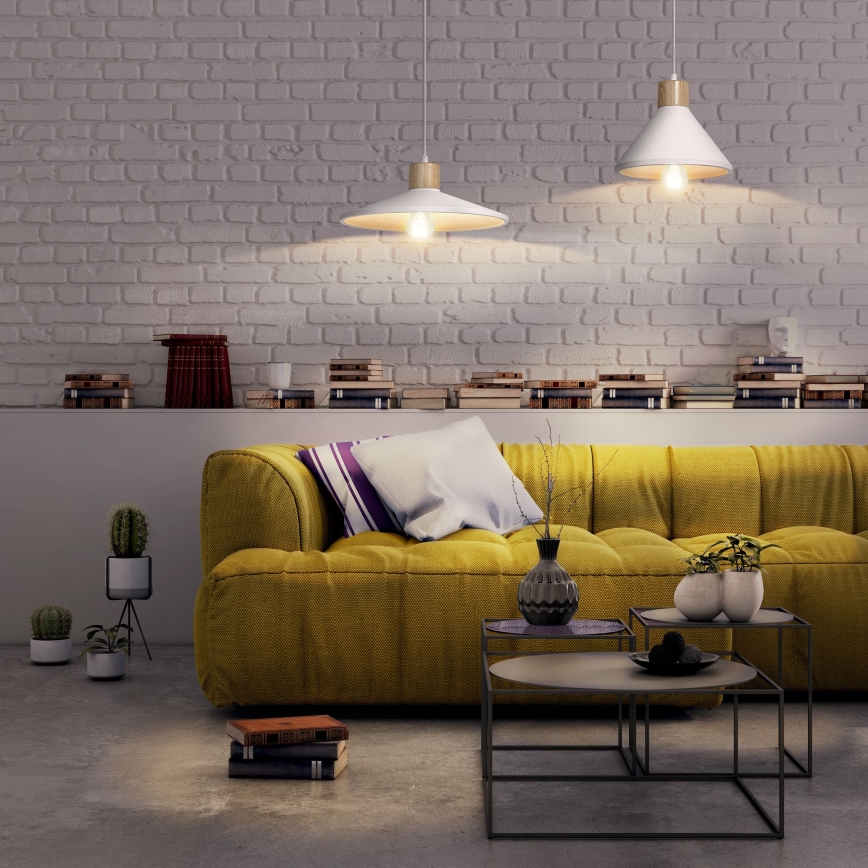 Ledvance - Lámpara colgante DECOR PLASTER 1xE27/25W/230V diá. 32 cm yeso blanco