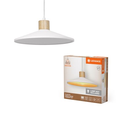 Ledvance - Lámpara colgante DECOR PLASTER 1xE27/25W/230V diá. 32 cm yeso blanco