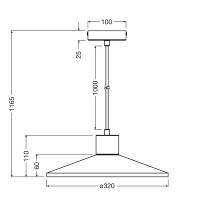Ledvance - Lámpara colgante DECOR PLASTER 1xE27/25W/230V diá. 32 cm yeso blanco