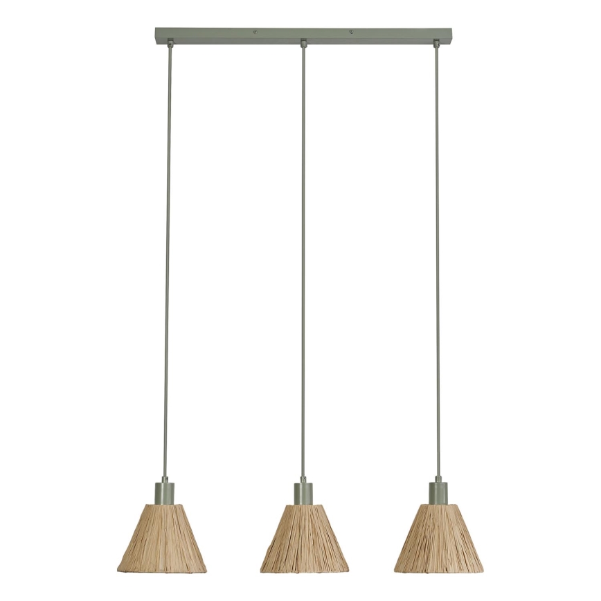 Ledvance - Lámpara colgante DECOR RAFFIA 3xE27/15W/230V rafia