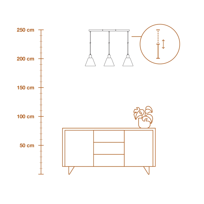Ledvance - Lámpara colgante DECOR RAFFIA 3xE27/15W/230V rafia
