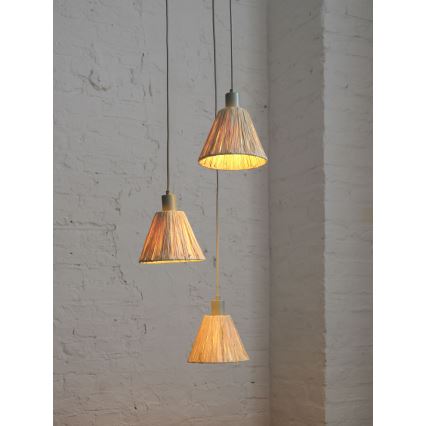 Ledvance - Lámpara colgante DECOR RAFFIA 3xE27/15W/230V rafia