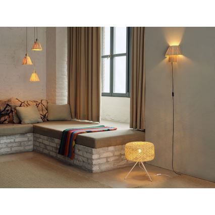 Ledvance - Lámpara colgante DECOR RAFFIA 3xE27/15W/230V rafia