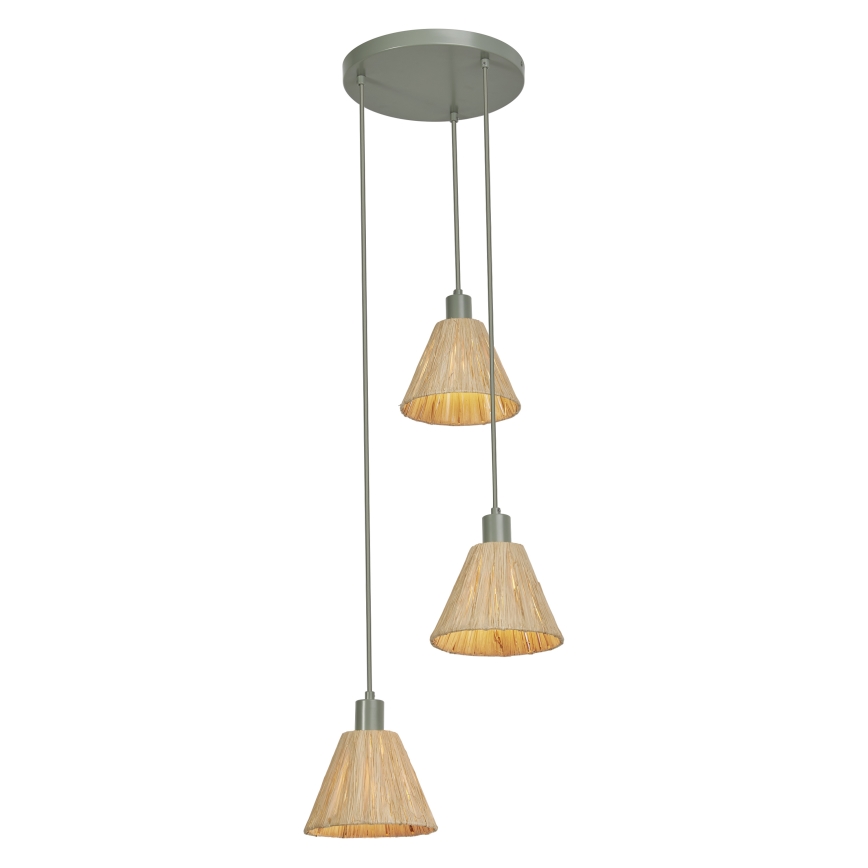 Ledvance - Lámpara colgante DECOR RAFFIA 3xE27/15W/230V rafia