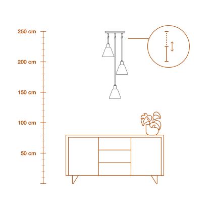 Ledvance - Lámpara colgante DECOR RAFFIA 3xE27/15W/230V rafia