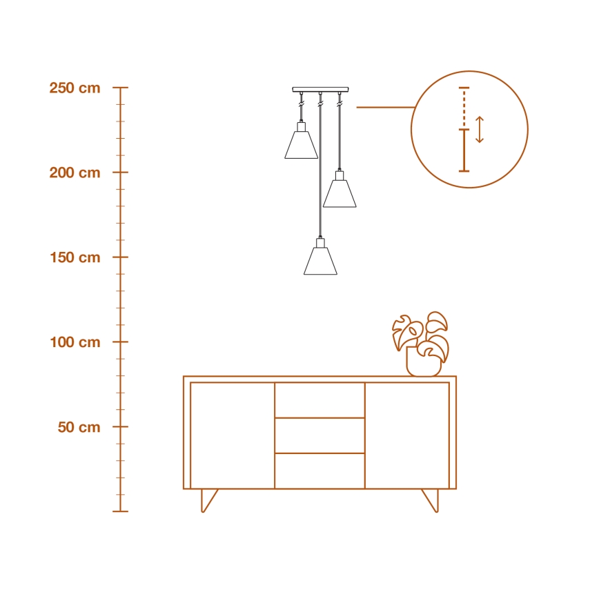 Ledvance - Lámpara colgante DECOR RAFFIA 3xE27/15W/230V rafia