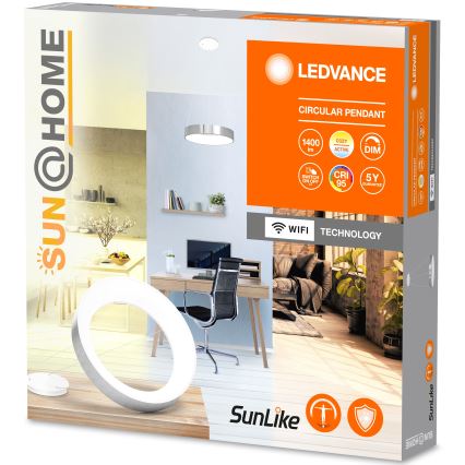 Ledvance - Lámpara colgante LED regulable con cable SUN@HOME CIRCULAR LED/18,5W/230V Wi-Fi