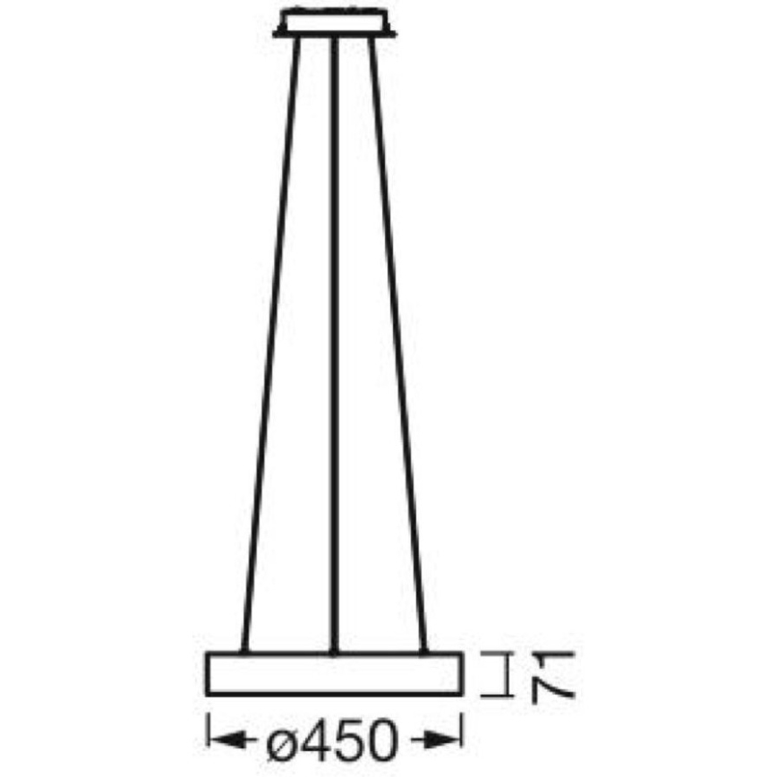 Ledvance - Lámpara colgante LED regulable con cable SUN@HOME CIRCULAR LED/18,5W/230V Wi-Fi