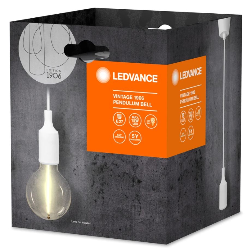Ledvance - Lámpara colgante PENDULUM BELL 1xE27/15W/230V blanco