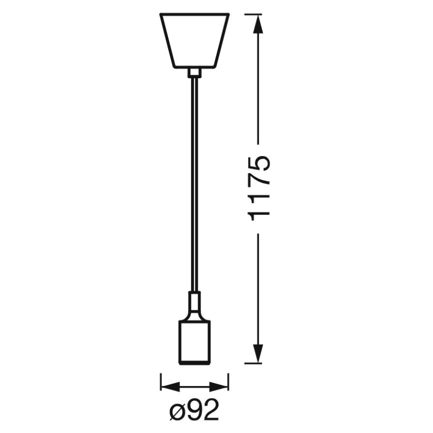 Ledvance - Lámpara colgante PENDULUM BELL 1xE27/15W/230V blanco