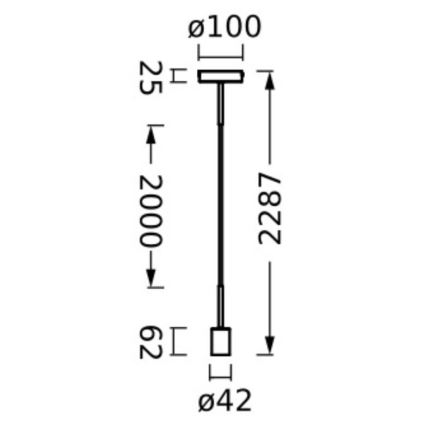 Ledvance - Lámpara colgante PENDULUM NEEDLE 1xE27/15W/230V