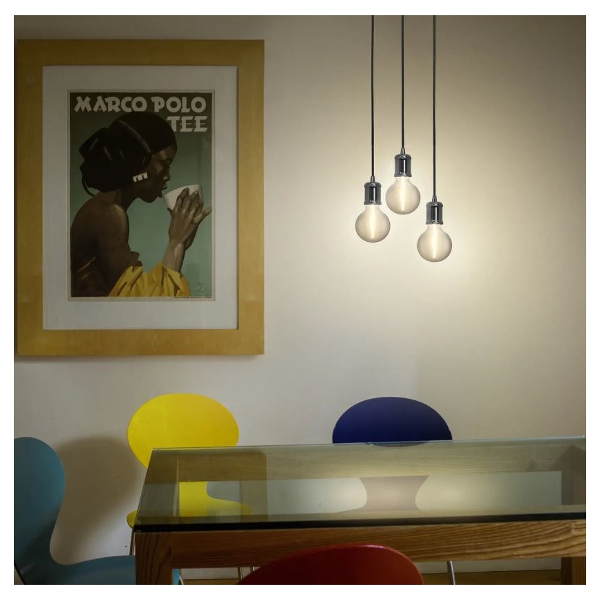 Ledvance - Lámpara colgante PENDULUM ROBBIN 1xE27/15W/230V cromo brillante