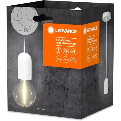 Ledvance - Lámpara colgante PENDULUM ROUND 1xE27/15W/230V blanco