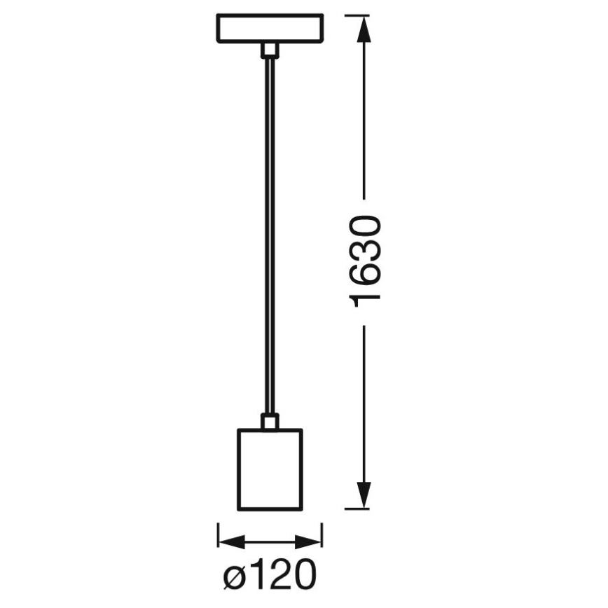 Ledvance - Lámpara colgante PENDULUM ROUND 1xE27/15W/230V blanco