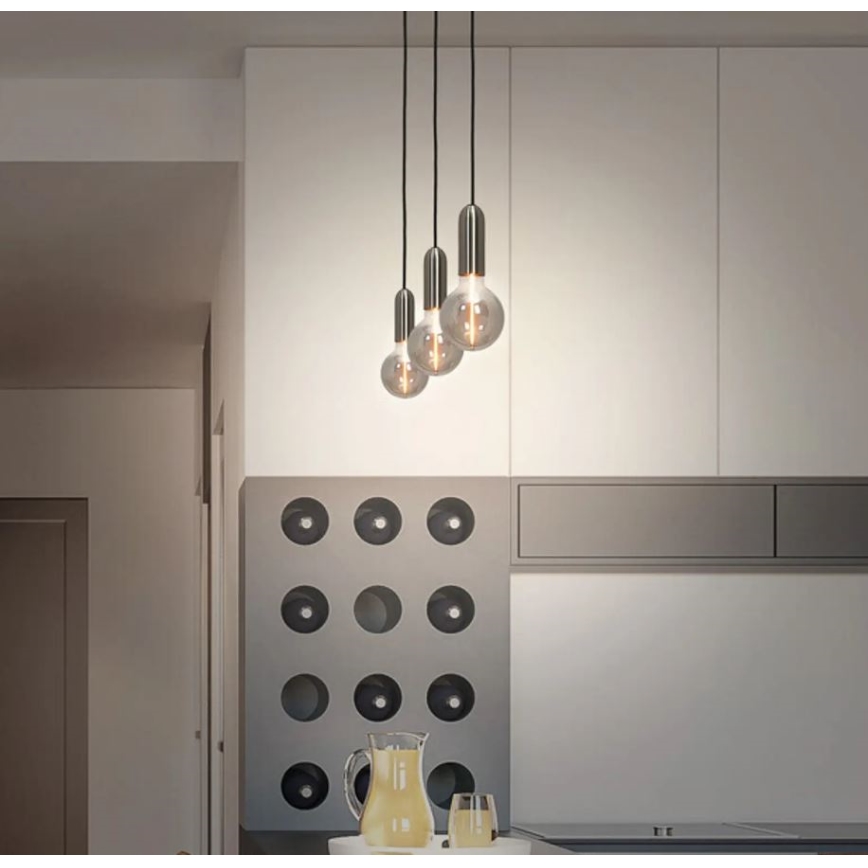 Ledvance - Lámpara colgante PENDULUM ROUND 1xE27/15W/230V cromo mate