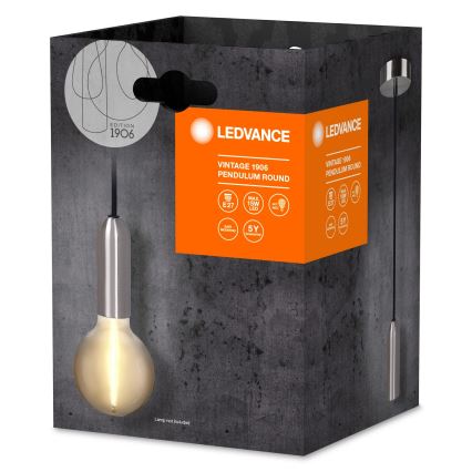 Ledvance - Lámpara colgante PENDULUM ROUND 1xE27/15W/230V cromo mate