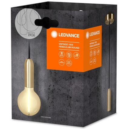 Ledvance - Lámpara colgante PENDULUM ROUND 1xE27/15W/230V dorado