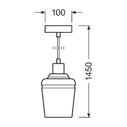 Ledvance - Lámpara de araña JAR 1xE27/40W/230V naranja