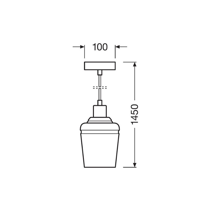 Ledvance - Lámpara de araña JAR 1xE27/40W/230V naranja