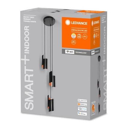 Ledvance - Lámpara de araña LED regulable con cable  SMART+ DECOR 3xLED/8W/230V negro Wi-Fi
