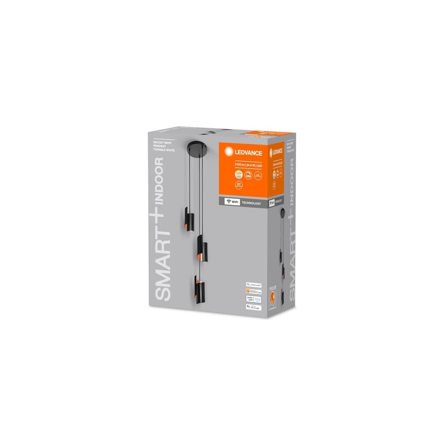 Ledvance - Lámpara de araña LED regulable con cable  SMART+ DECOR 3xLED/8W/230V negro Wi-Fi