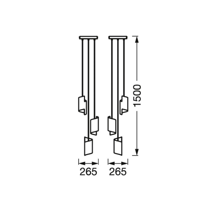 Ledvance - Lámpara de araña LED regulable con cable  SMART+ DECOR 3xLED/8W/230V negro Wi-Fi