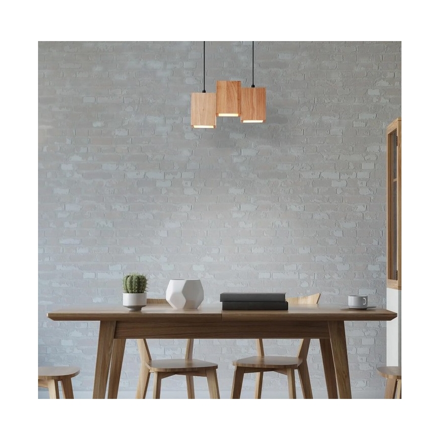 Ledvance - Lámpara de araña LED regulable por cable DECOR WOOD 3xLED/7W/230V Wi-Fi