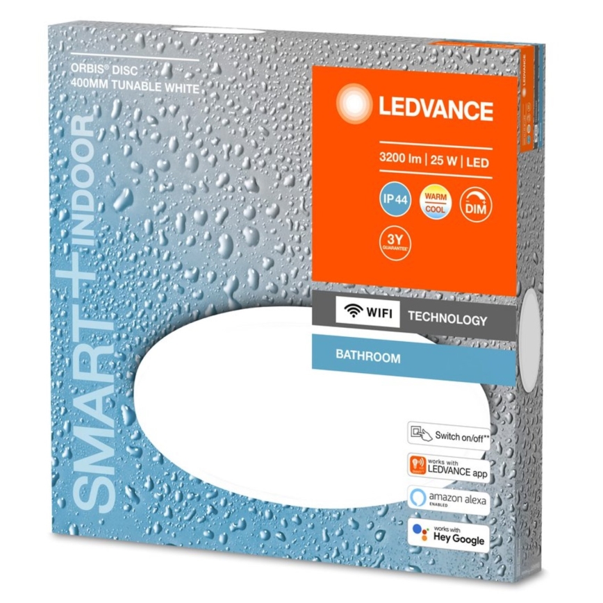 Ledvance - Lámpara de baño LED regulable SMART+ DISC LED/25W/230V 3000-6500K Wi-Fi IP44