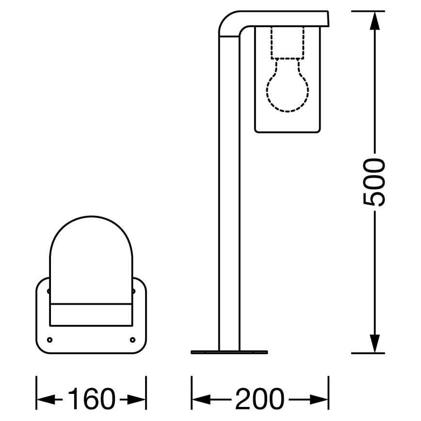 Ledvance - Lámpara de exterior CASCADE 1xE27/25W/230V IP44 50 cm