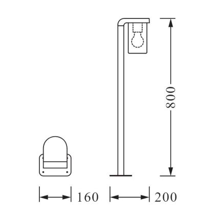 Ledvance - Lámpara de exterior CASCADE 1xE27/25W/230V IP44 80 cm