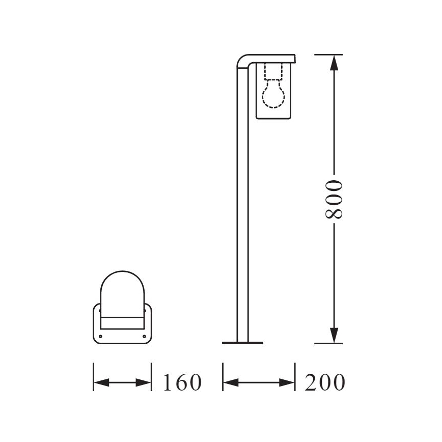 Ledvance - Lámpara de exterior CASCADE 1xE27/25W/230V IP44 80 cm