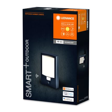 Ledvance - LED Regulable aplique con sensor para exterior y cámara SMART+ LED/22W/230V IP44 Wi-Fi