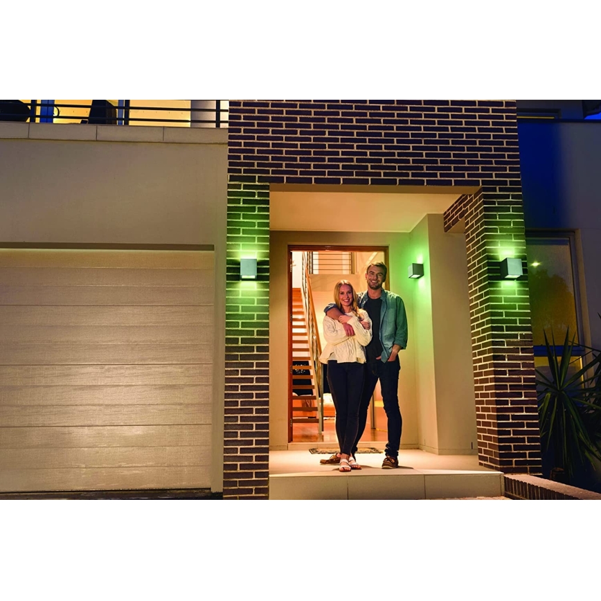 Ledvance - Aplique LED RGBW regulable para exteriores BRICK LED/14W/230V Wi-Fi IP44
