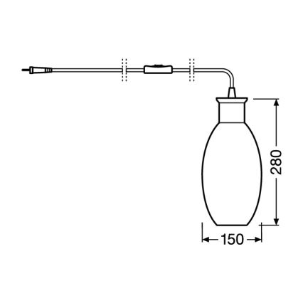 Ledvance - Lámpara de mesa GRAPE 1xE27/40W/230V