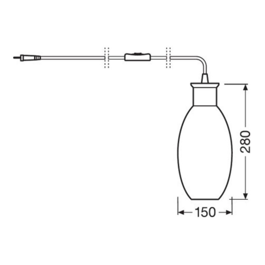 Ledvance - Lámpara de mesa GRAPE 1xE27/40W/230V naranja