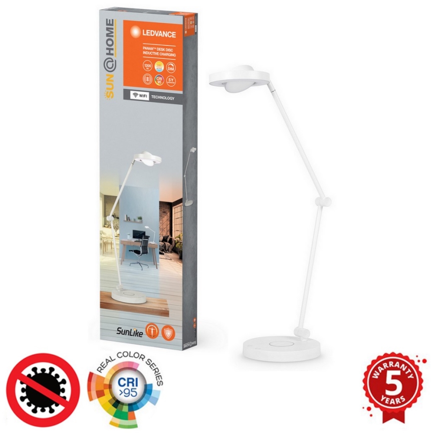 Ledvance - Lámpara de mesa regulable LED táctil SUN@HOME LED/20W/230V 2200-5000K CRI 95 Wi-Fi