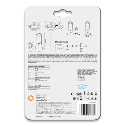 Ledvance - Lámpara de orientación LED con sensor MOBILE LED/0,7W/4xAAA