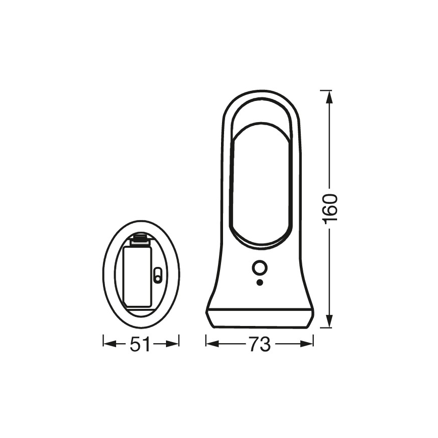 Ledvance - Lámpara de orientación LED con sensor MOBILE LED/0,7W/4xAAA