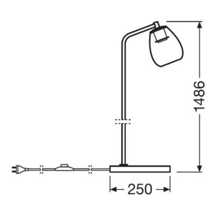 Ledvance - Lámpara de pie CONE 1xE27/40W/230V