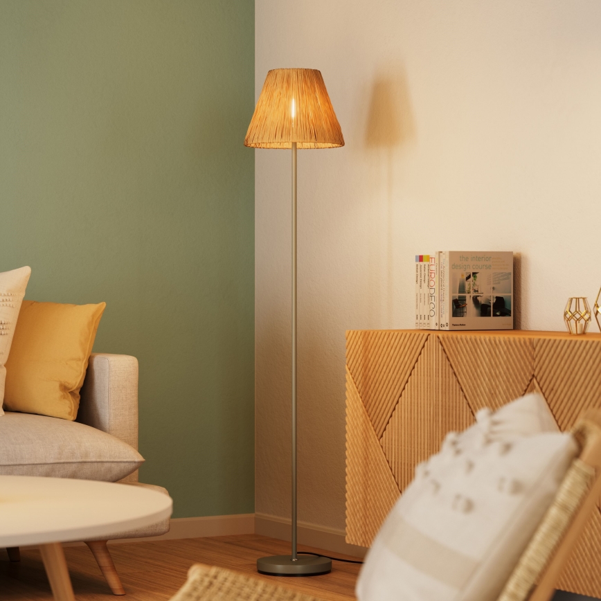 Ledvance - Lámpara de pie DECOR RAFFIA 1xE27/15W/230V rafia