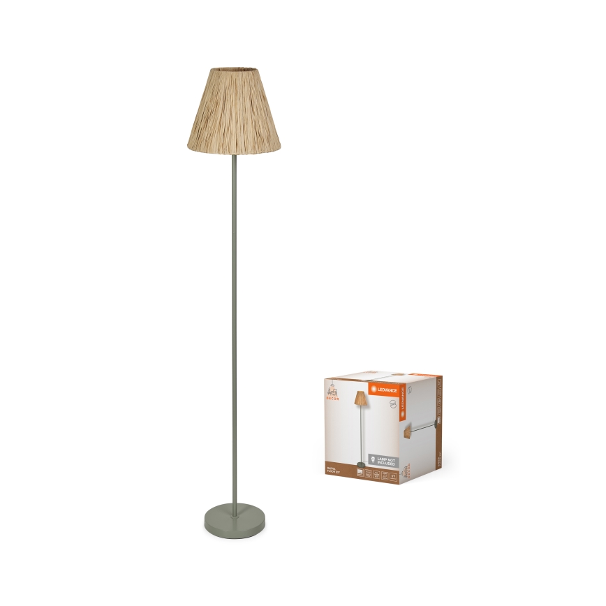 Ledvance - Lámpara de pie DECOR RAFFIA 1xE27/15W/230V rafia