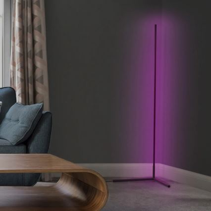 Ledvance - Lámpara de pie LED RGBW regulable SMART+ FLOOR LED/20W/230V 2700-6500K Wi-Fi negro + mando a distancia