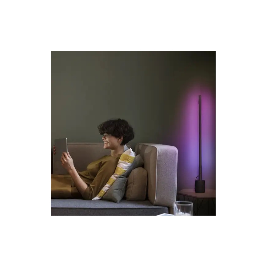 Ledvance - Lámpara de pie LED RGBW regulable SMART+ FLOOR LED/8W/230V 2700-6500K Wi-Fi negro + mando a distancia